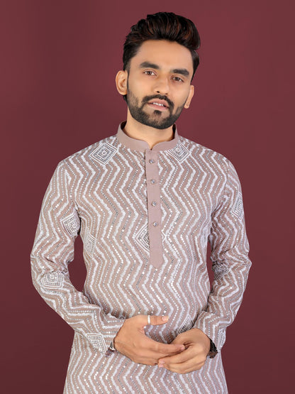 beige Men's Kurta Pajama Punjabi in california