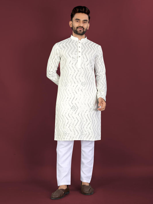kurta pajama for men durga puja