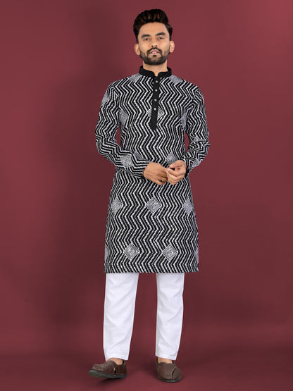 Simple Black Kurta Design for Men new york usa