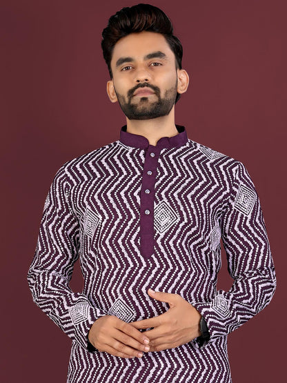 purple mens kurta pajama california