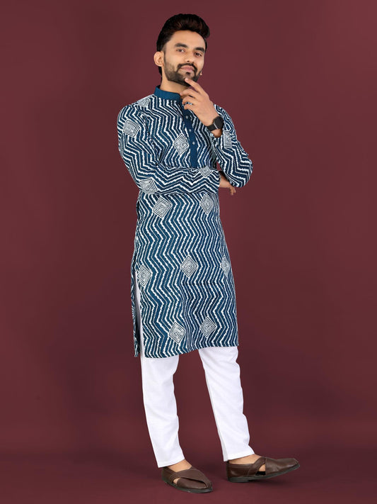 blue mens kurta california