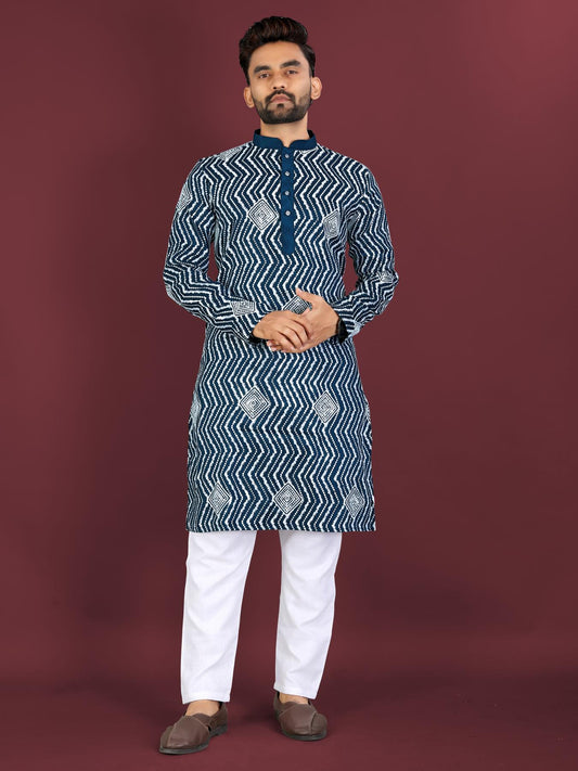 blue mens kurta pajama fremont