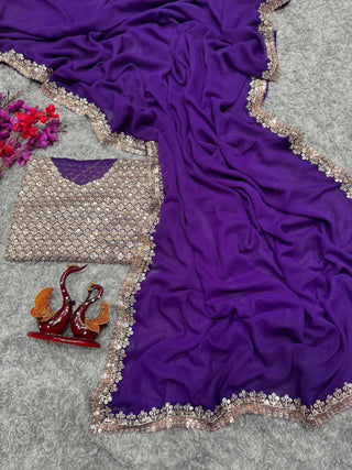 Light purple Saree