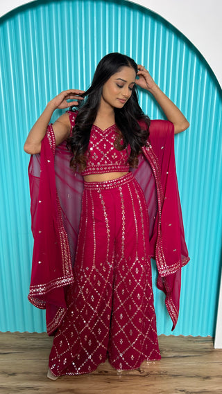 Rani Pink color sharara suit for women