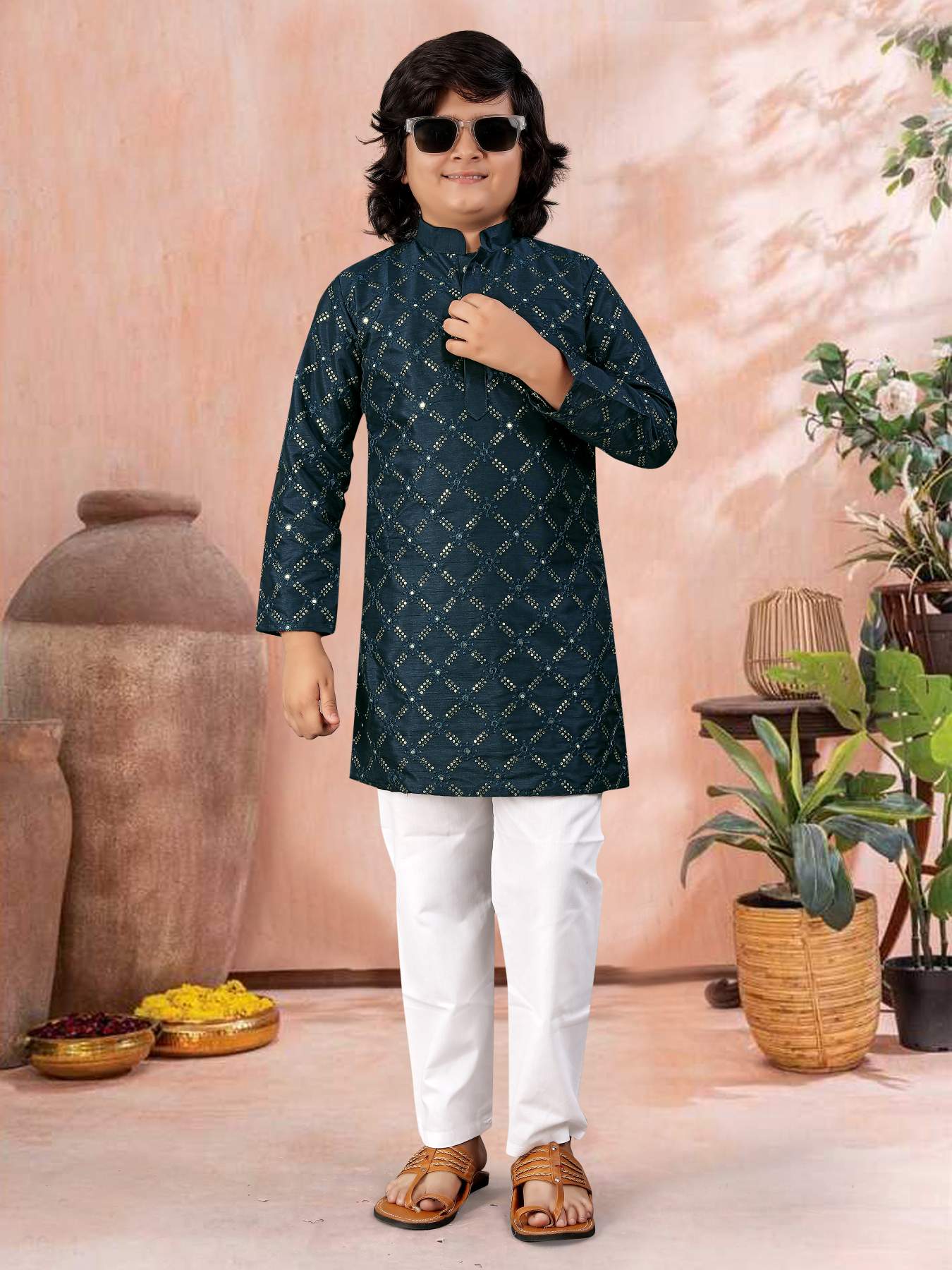 Kids mens designer kurta online
