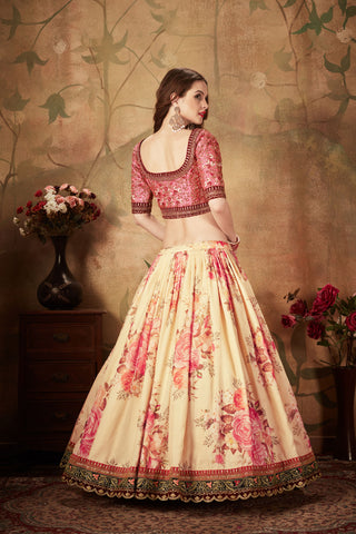 Peach colour lehenga combination