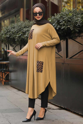 Women beige kaftan dress