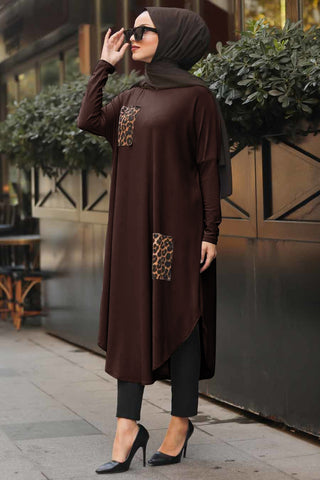 Dark brown kaftan dress