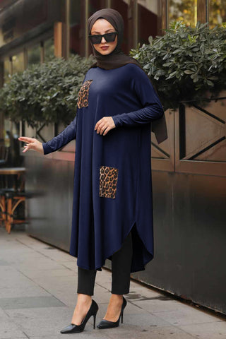 Navy Blue Kaftan Dress