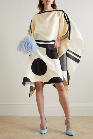 black and cream kaftan dress