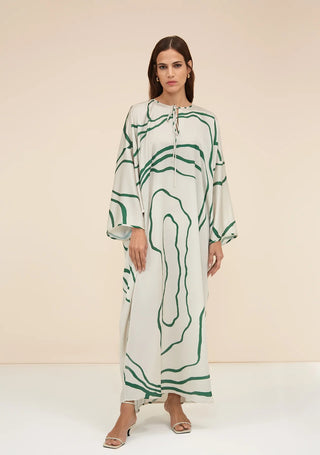 Midi kaftan dress green