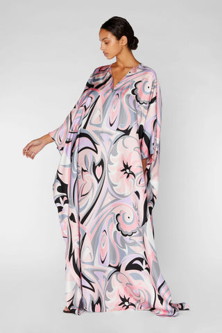 v neck kaftan dress