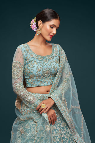 soft net lehenga choli