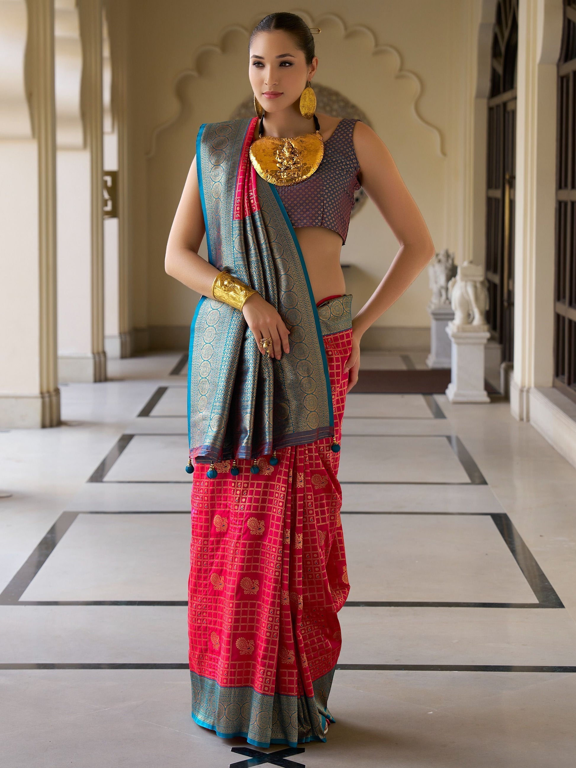 Red Banarasi Saree for bride
