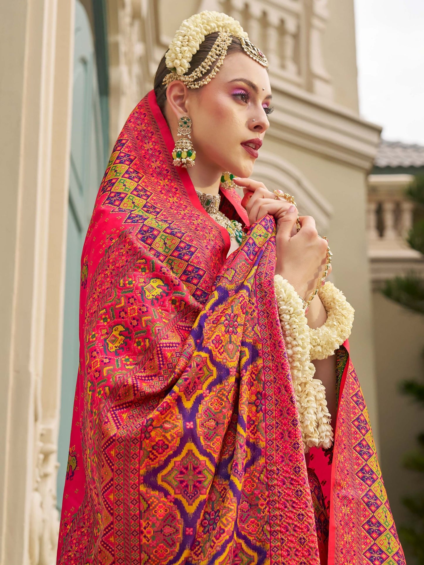 Pink Banarasi Saree for wedding
