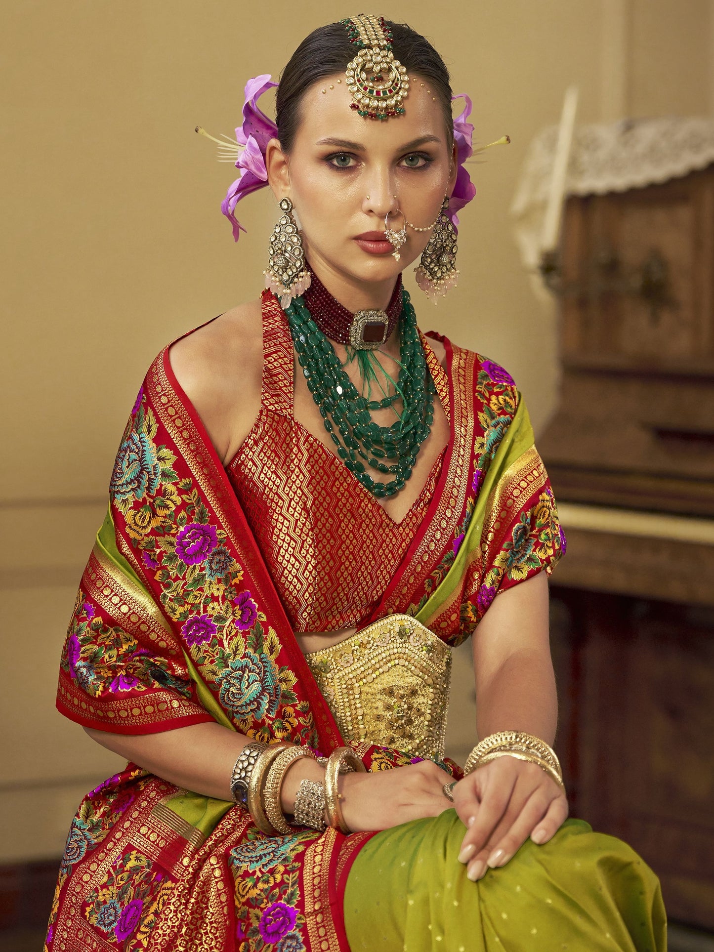 Pista Green Banarasi Silk Saree
germany