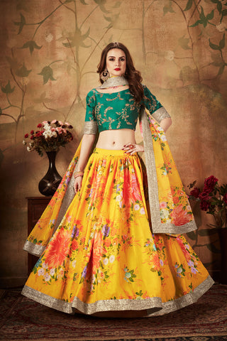 Organza Lehenga Choli with Dupatta