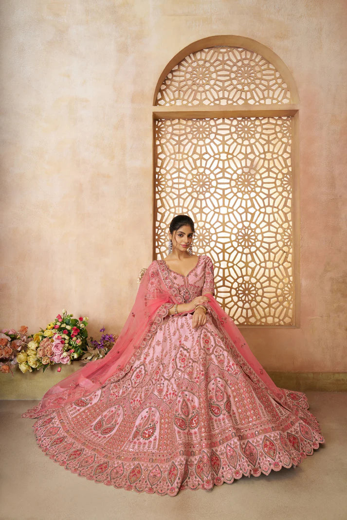 Pink Bridal lehenga choli for women