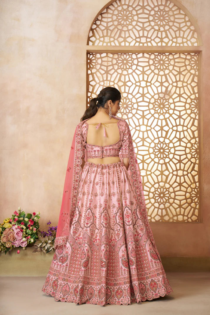 Pink color lehenga choli for party