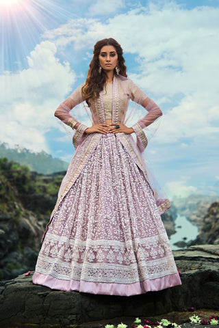 Lilac Lehenga Choli With Dupatta