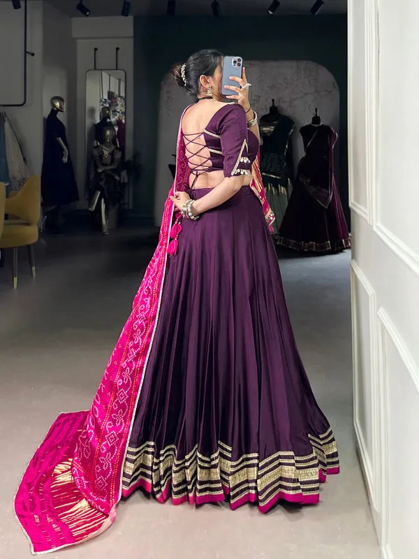 Purple Lehenga Choli for navratri
