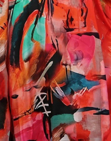 Printed kaftan for party wear
