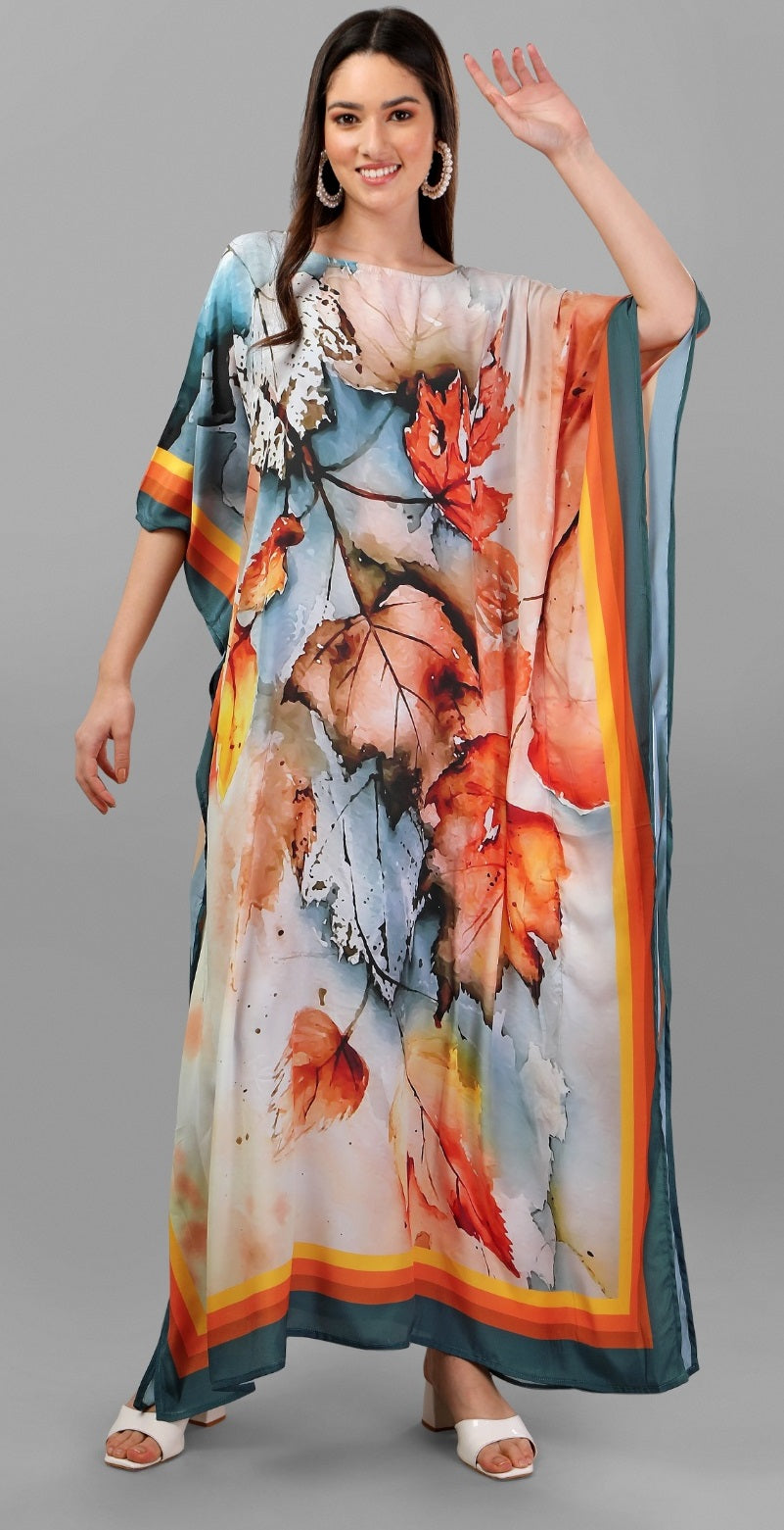 Multi color printed caftan 