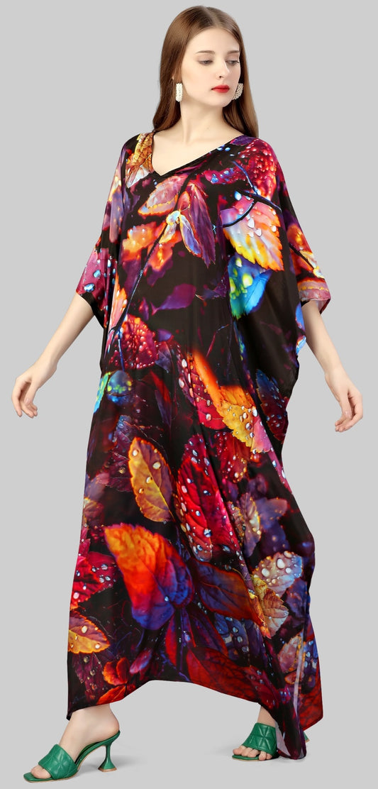 Long Sleeve Kaftan Maxi Dress
