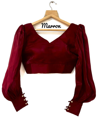 Jimmy choo Maroon Blouse designs Latest