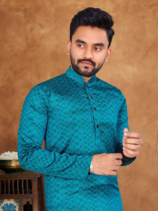 Premium Jacquard Silk Kurta Pajama set Mens