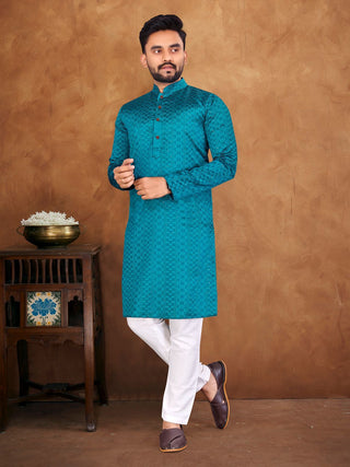 Premium Jacquard Silk Kurta Pajama set Mens