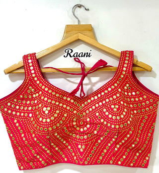 Heavy silk raani blouse for lehenga choli