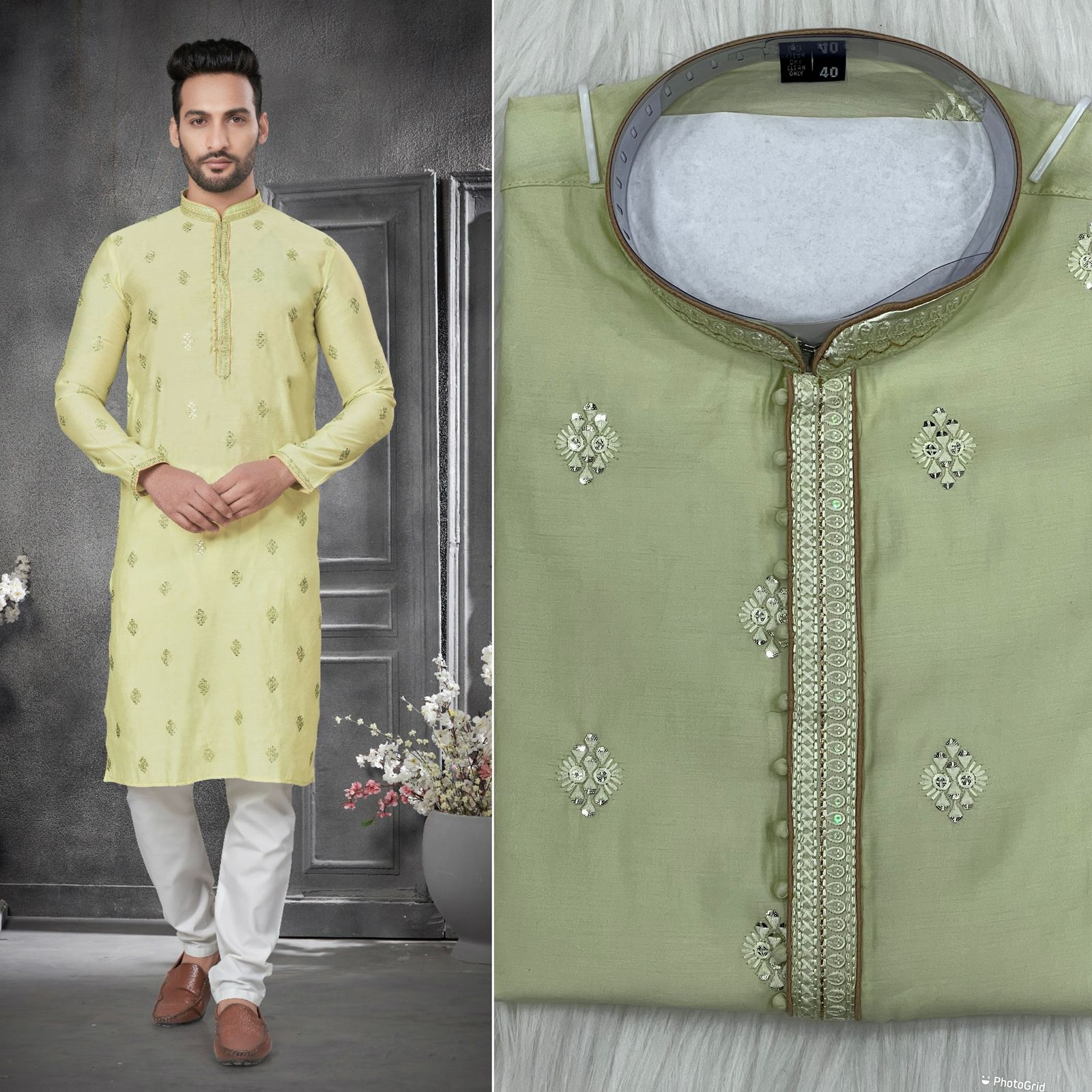 Stylish party wear kurta for men