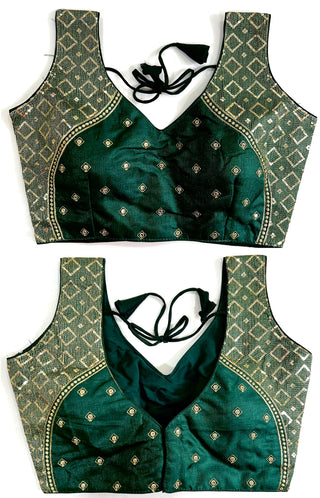 Stylish bottle green blouse