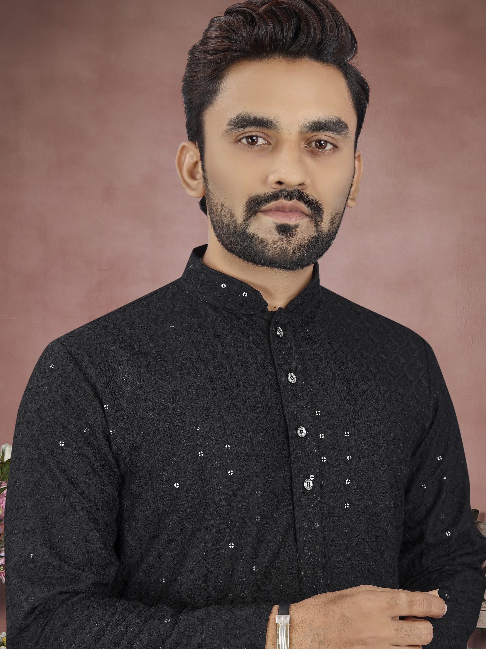 Black fancy stylish kurta with price