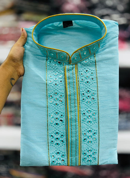 Silk Kurta pajama for men Design
