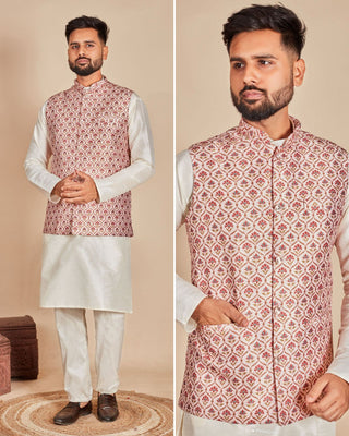 Ready to Wear Kurta Koti Pyjama Set