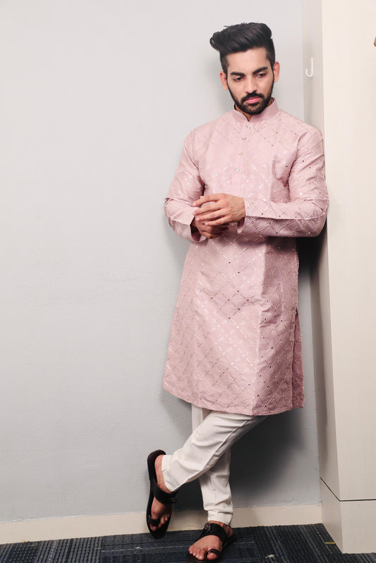 Peach colour Kurta for Mens
