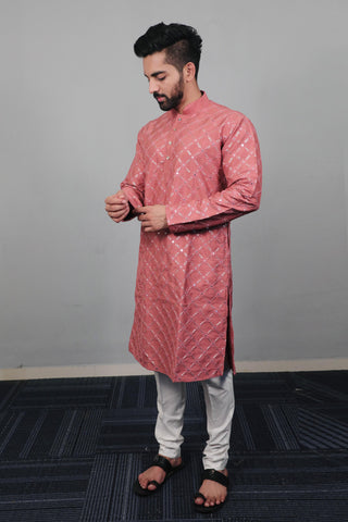 Soft Silk Wedding Wear Mens Kurta Pajama