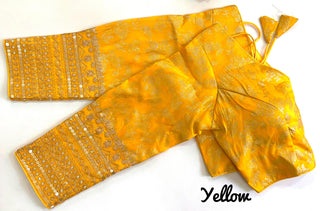 Yellow color lehenga blouse