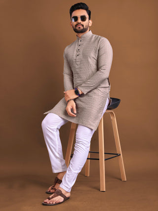 Premium Golden Poshak Mens Kurta Pajama Set