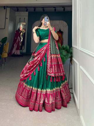 Green Color  Party Wear lehenga Choli