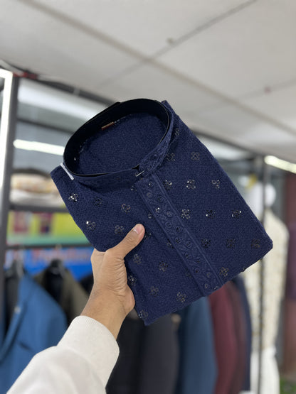 Designer Blue Kurta for men
