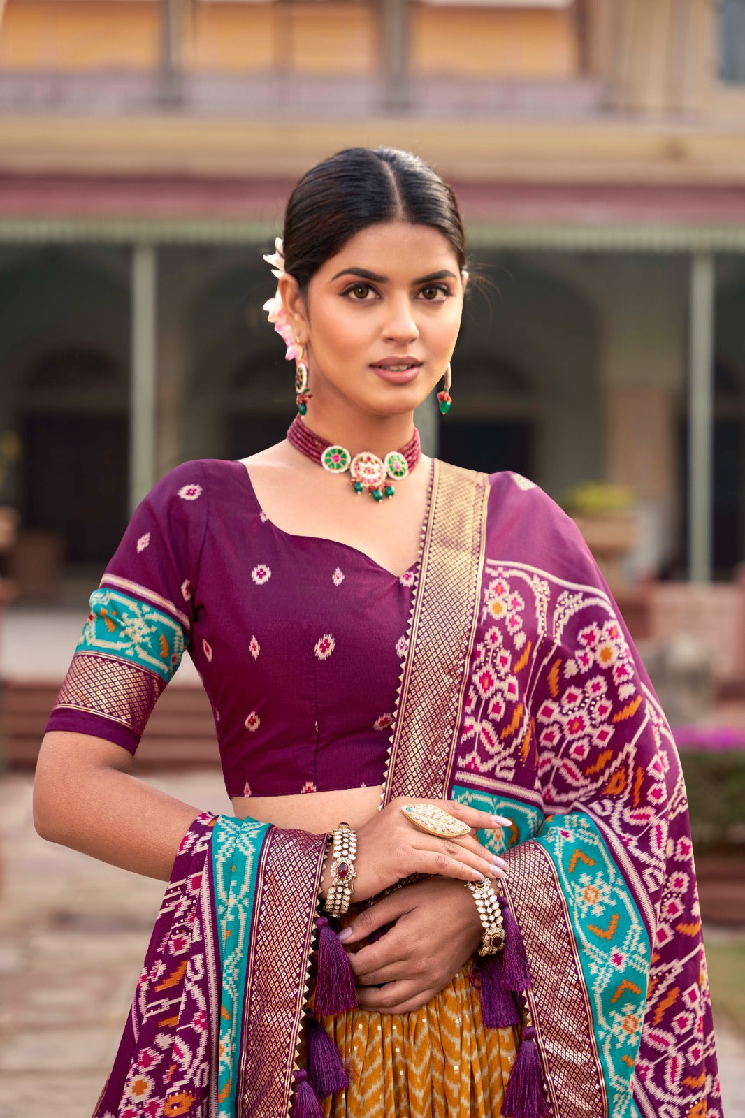 Mustard Patola Lehenga Choli online