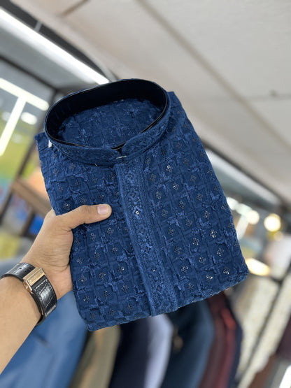 Party wear rayon lucknowi kurta
