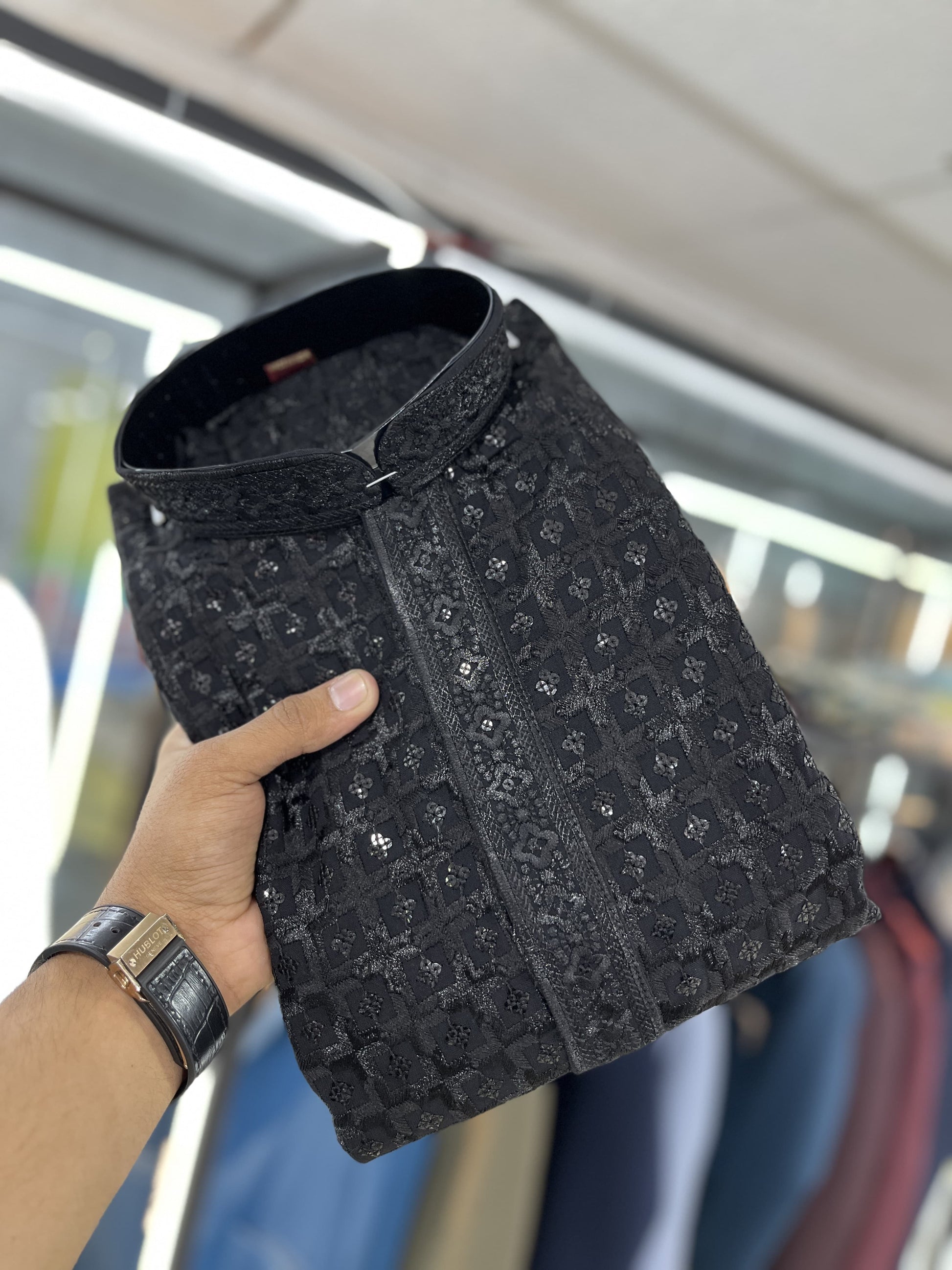 Black color mens for garba