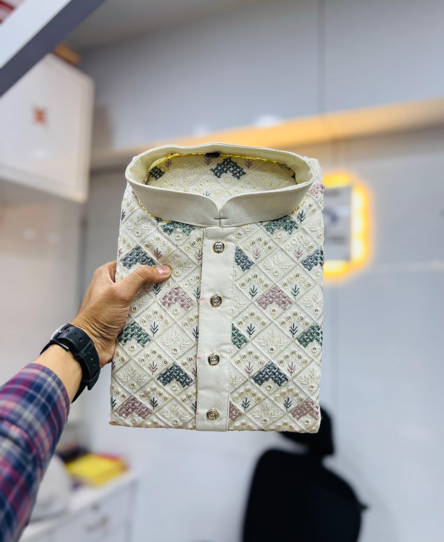 Silk designer kurta 