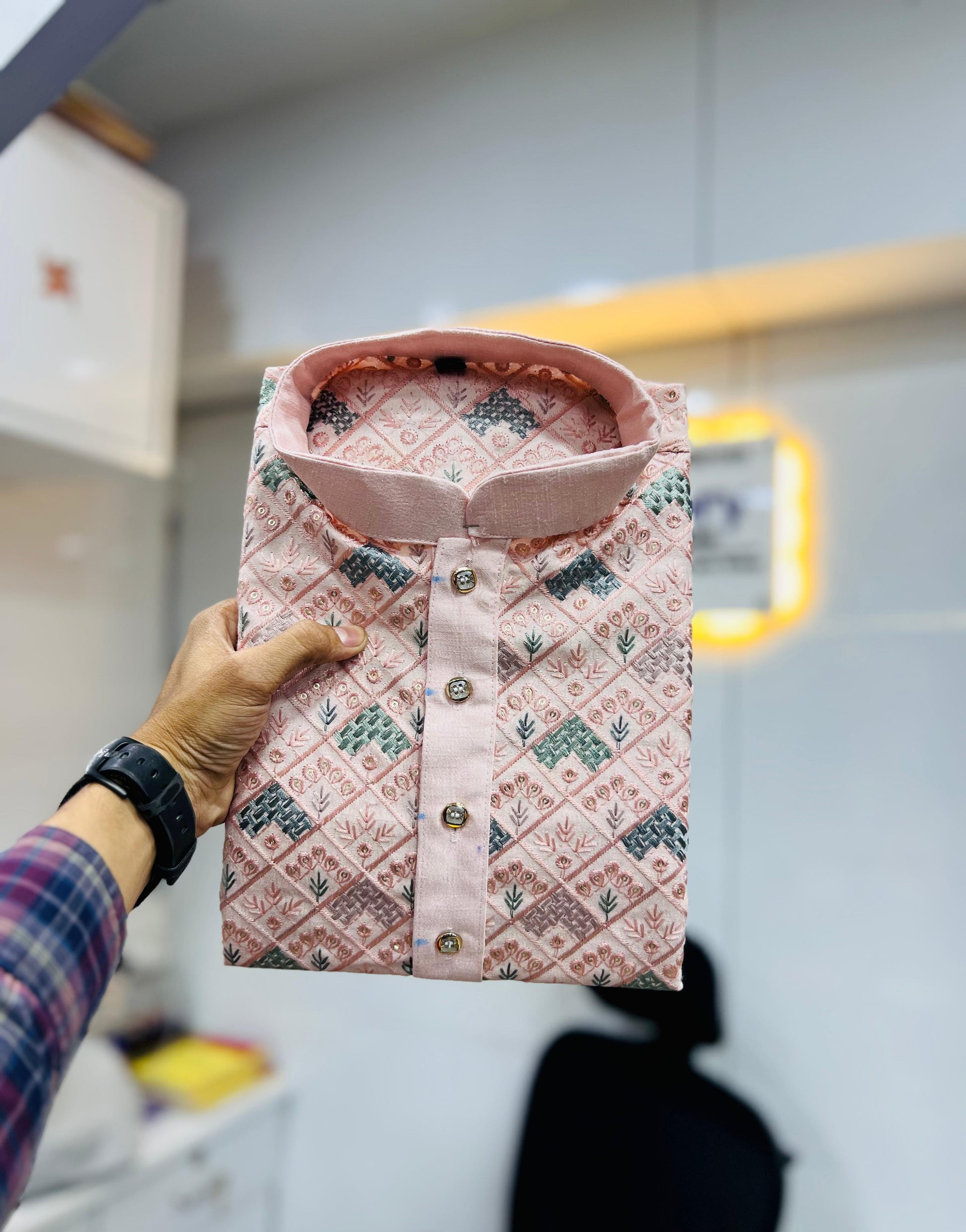Pink color stylish kurta price