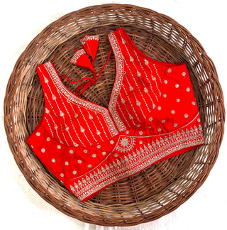 Red wedding saree blouse