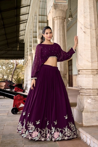 wine co ord set lehenga choli